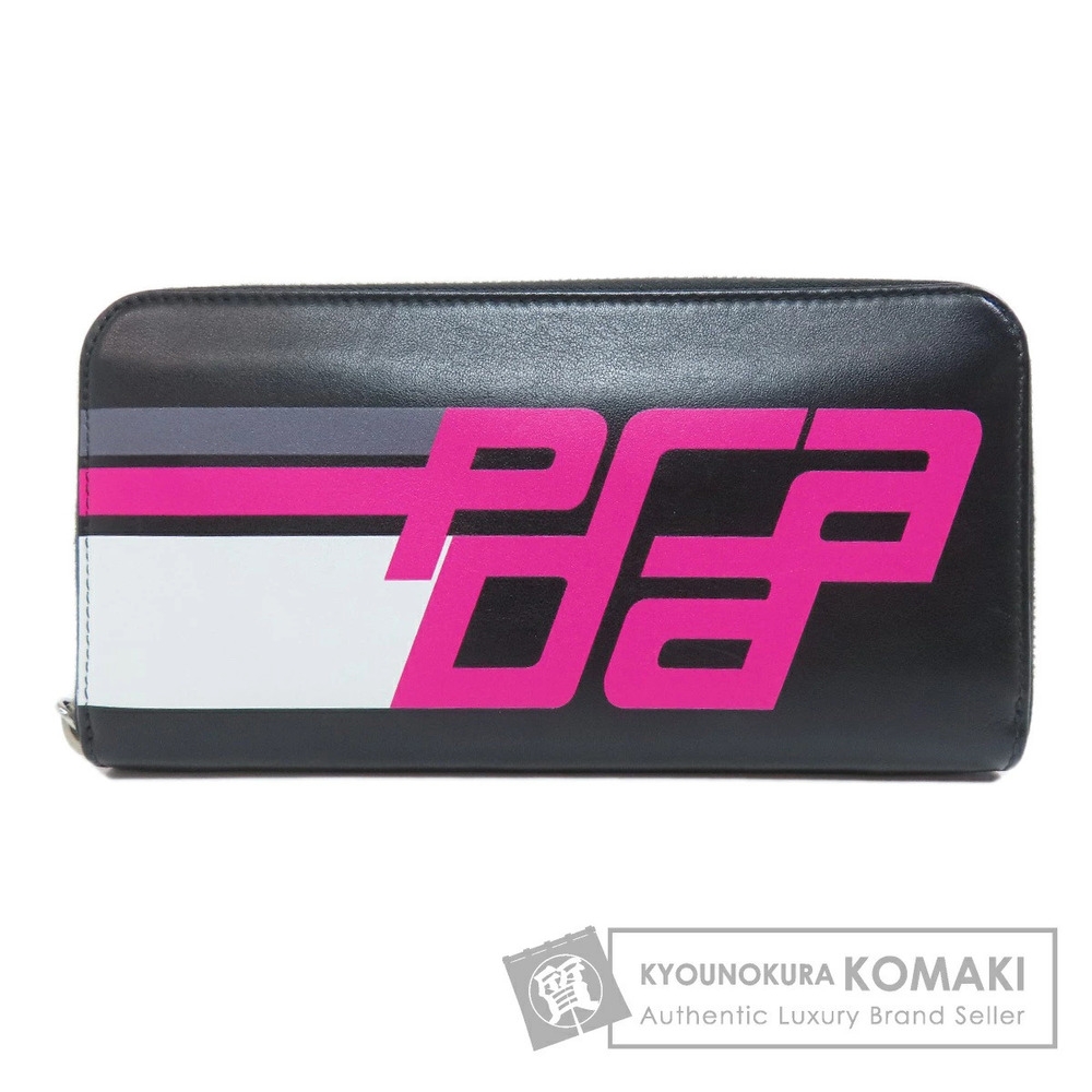 Prada Round Zip Long Wallet Leather